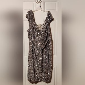 Grey/Silver Size 22 Sequin Party  dress